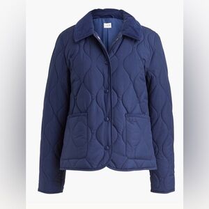 J. Crew Navy Quilted Barn Jacket